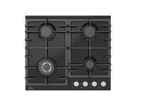 Вар.поверхность Oasis P-MBRT Черная;Эмаль;WOK-конфорка,4 комф;Решетка чугун;