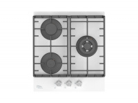 Вар.поверхность Oasis P-3GWT Белая;WOK-конфорка,Стекло;3 комф;Решетка чугун;