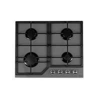 Вар.поверхность Oasis P-GG Серый;Стекло;WOK-конфорка,4 комф;Решетка чугун;