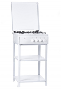 Плита Flama AVG 1401 W без. дух. шкафа с крышкой