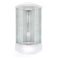 ДК"Стандарт 90*90 В"средн. поддон УЗОРЫ белый ДН4