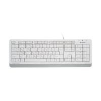 Клавиатура проводная A4Tech Fstyler FK10, USB, белый/серый <FK10