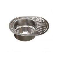 Мойка нерж.45*57 левая  (0,6) MIXLINE 16см