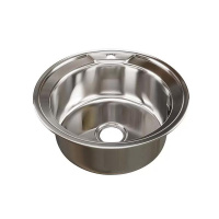 Мойка нерж.D51 круглая (0,8) Декор  MIXLINE 18см