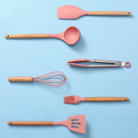 Набор кухонных принадл. Доляна 7 предметов,розовый