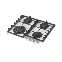 Вар.поверхность Oasis P-BSW Белая;WOK-конфорка,Стекло;4 комф;Решетка чугун;