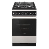 Плита Гефест 5500-02 0069 Черный-Серебристый, Стекло, Газовая, без крышки,таймер