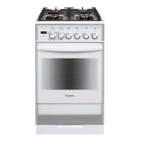 Плита Гефест 5502-03 0042 Белый, Стекло, ГазоЭлектрическая, Конвекция,без крышки