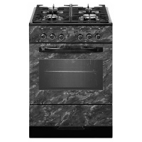 Плита Гефест 6502-04 0053 Черный мрамор,Стекло,ГазоЭлектрическая,Конвекция,таймерСМ