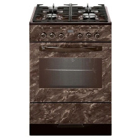 Плита Гефест 6502-04 0054 Коричневый мрамор,Стекло,ГазоЭлектрическая,Конвекция, таймерСМ