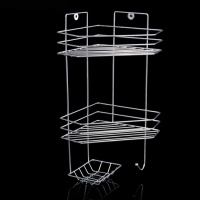 Полка угол.2-ярус.мыльн.+вешалка хром 3277490