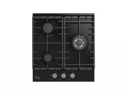 Вар.поверхность Oasis P-3MBT Черная;Эмаль;WOK-конфорка,3 комф;Решетка чугун;