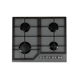 Вар.поверхность Oasis P-GG Серый;Стекло;WOK-конфорка,4 комф;Решетка чугун;