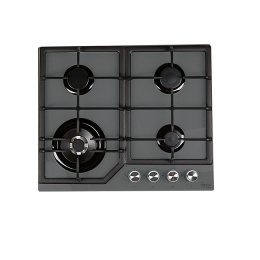 Вар.поверхность Oasis P-GGT (F) Cерый;Стекло;WOK-конфорка,4 комф;Решетка чугун;