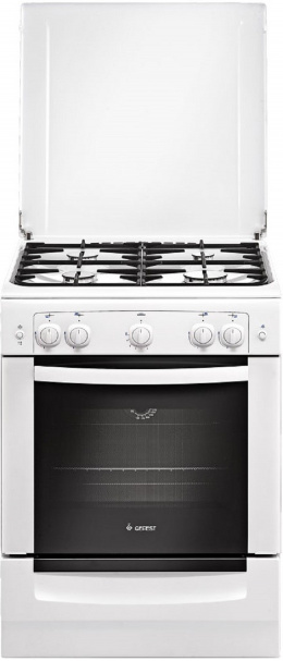 Плита Гефест 6100-01 0286 Кремовый ретро, Газовая, крышка стекло,без таймера