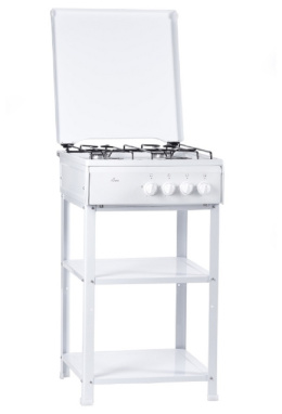 Плита Flama AVG 1401 W без. дух. шкафа с крышкой