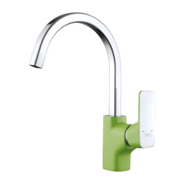 1432412 Смеситель D&K для кух.мойки моно хром/зеленый