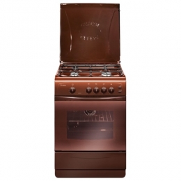 Плита Гефест 1200С6 K19 Коричневый, Газовая, крышка металл,розжиг,свет в духовке