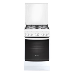 Плита Гефест 5100-02 0009 Белый, Газовая, крышка металл,без таймер