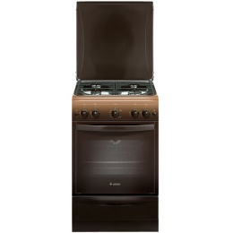 Плита Гефест 5100-02 0010 Коричневый, Газовая, крышка металл,без таймер