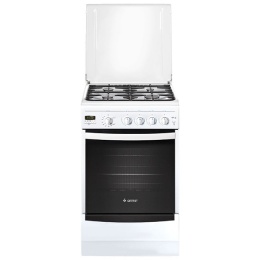 Плита Гефест 5100-04 Белый, Газовая, крышка металл,эл.таймер с отключением