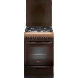 Плита Гефест 5102-02 0001 Коричневый, ГазоЭлектрическая, крышка металл