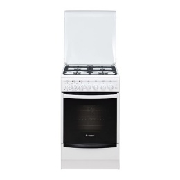 Плита Гефест 5102-03 0023 Белый, ГазоЭлектрическая, Конвекция, крышка металл