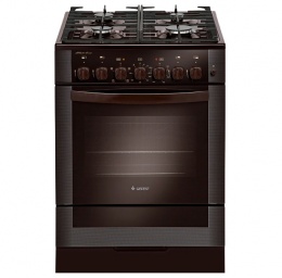 Плита Гефест 6502-02 0045 Коричневый, Стекло, ГазоЭлектрическая, без крышки