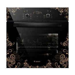 Дух.шкаф Гефест ЭДВ ДА 622-02К19 Черный с узором