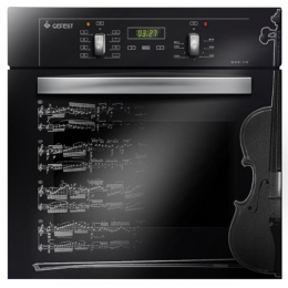 Дух.шкаф Гефест ЭДВ ДА 622-02Д1 Черный с рисунком