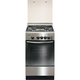 Плита Гефест 3200-06 К62 Нержавейка, Газовая, крышка стекло,розжиг,свет в духовке