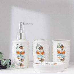 Аксес.для ван. 4 предм. "Осенняя бабочка"   870315