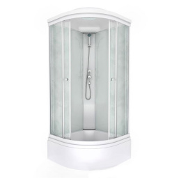 ДК"Стандарт 90*90 В"средн. поддон УЗОРЫ белый ДН4