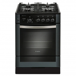 Плита Гефест 6500-03 0044 Черный, Стекло, Газовая, без крышки,эл.таймер