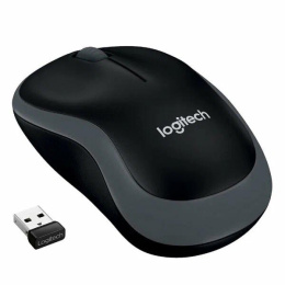 Мышь беспроводная Logitech M185 серый/черный, 1000 dpi, радиоканал, USB, кнопки - 3