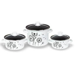 Набор кастрюль АДАЖИО-5-1 Люкс белая