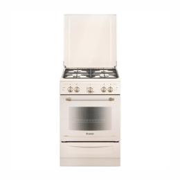 Плита Гефест 5100-02 0186 Кремовый ретро, Газовая, крышка металл,без таймера