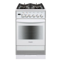 Плита Гефест 5502-03 0042 Белый, Стекло, ГазоЭлектрическая, Конвекция,без крышки