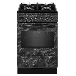 Плита Гефест 5502-04 0053 Черный мрамор, Стекло, ГазоЭлектрическая, Конвекция, СМТ