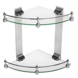 Полка для ванн.металл-стекло 24*33*30 см 1128799