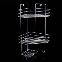 Полка угол.2-ярус.мыльн.+вешалка хром 3277490