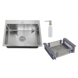 РМС мойка сталь вр. MR-5050 3в1 (мойка+корзина раздв.+дозатор)