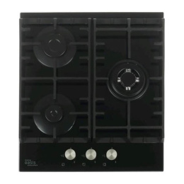 Вар.поверхность Oasis P-3GBT Черная;WOK-конфорка,Стекло;3 комф;Решетка чугун;