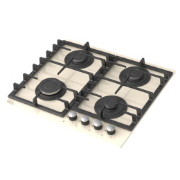 Вар.поверхность Oasis P-BDI Бежевая,стекло;,Стекло;4 комф;Решетка чугун;Бежевая,стекло;W