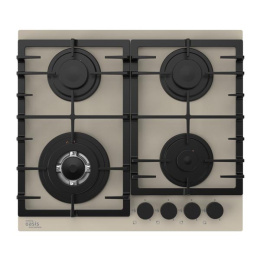 Вар.поверхность Oasis P-SDI Бежевая;Стекло;WOK-конфорка,4 комф;Решетка чугун;