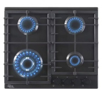 Вар.поверхность Oasis P-MSB Черная;WOK-конфорка,Эмаль;4 комф;Решетка чугун;